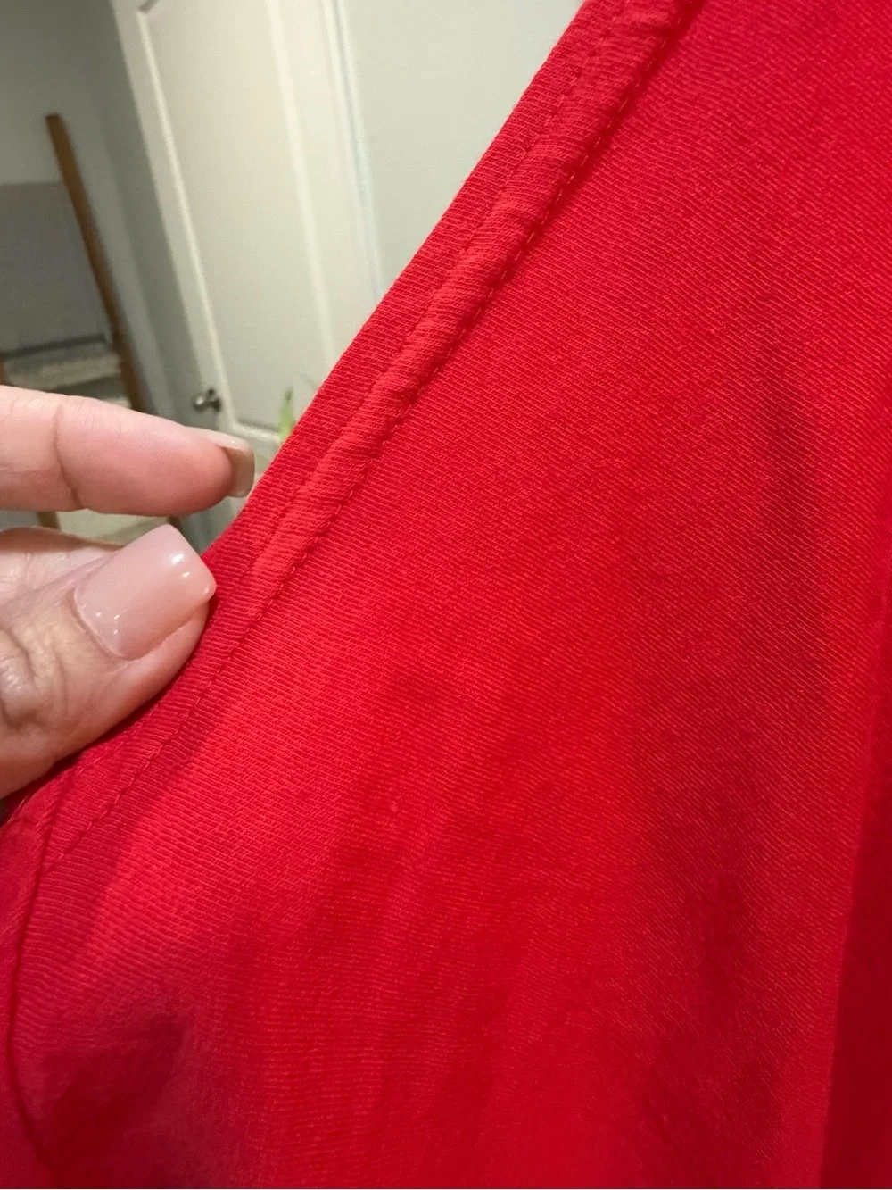 FREE PEOPLE FREEST CHERRY RED SLEEVELESS 100% Cotton TUNIC NWOT Sz XS Oversized